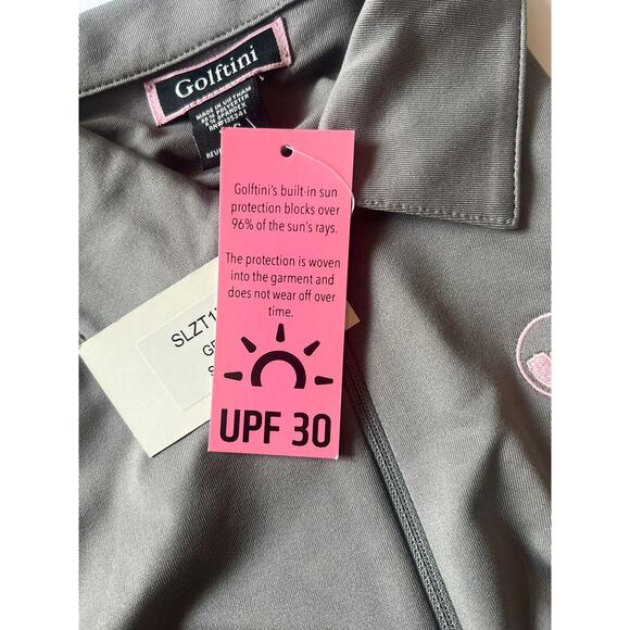 Golftini Womens Golf Tank, Size XS, Grey, Sleeveless Polo, Collared, NWT - Picture 5 of 5